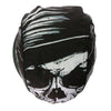 Hot Leathers DOO RAGS Stove Pipe Headwrap in black with flame design, made of breathable fabric for motorcycle riders.