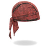 Rust dye denim headwrap Doo Rag by Hot Leathers featuring a casual, rugged denim fabric and classic headwrap style.