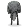 Hot Leathers Charcoal Dye Denim Headwrap, DOO RAGS style, featuring rugged denim fabric and casual headwear design.