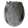 Hot Leathers Charcoal Dye Denim Headwrap, DOO RAGS style, with detailed stitching and adjustable fit, shown on a mannequin head.