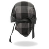 Hot Leathers DOO RAGS headwrap in gray buffalo plaid pattern, stylish and comfortable accessory for outdoor or casual wear.