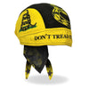 Hot Leathers Don't Tread On Me Headwrap from DOO RAGS collection, featuring a bold design with the Hot Leathers logo and patriotic theme.