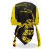 Hot Leathers Don't Tread On Me DOO RAGS headwrap with bold snake design and vibrant colors, made for motorcycle enthusiasts.