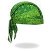Hot Leathers Green Paisley DOO RAGS headwrap featuring a vibrant paisley pattern and comfortable fabric for stylish headwear.