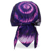 Colorful Hot Leathers Doo Rags HWH1118 tie-dye 2 headwrap with vibrant swirl patterns, made for casual and motorcycle wear.
