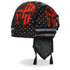 Hot Leathers Warrior Headwrap from DOO RAGS collection, featuring bold graphic design and comfortable fabric for motorcycle enthusiasts.