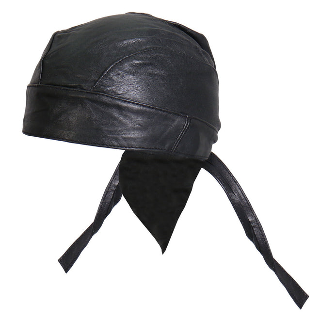 Medium weight leather headwrap from Hot Leathers DOO RAGS collection, stylish and durable headwear with adjustable fit.