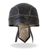 Hot Leathers Grey Rub-Off Seam Leather Headwrap from DOO RAGS collection, featuring durable leather and stylish design.