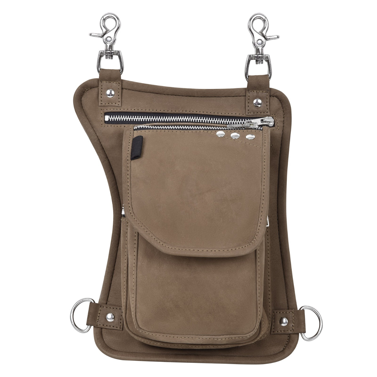 HL80191 OLIVE BROWN UNISEX THIGH BAG LARGE