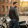 BLACK HL11649BLACK Heavy Metal Rocker Biker Waistcoat Motorcycle Leather Vest - HighwayLeather