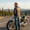 Men's Motorcycle Leather Vest - The Classic Plain Biker Vest - HighwayLeather