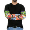Hot Leathers Jack in The Box arm sleeve, a black tattoo-style sleeve with a detailed Jack in the Box design.