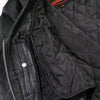 Hot Leathers women's braided motorcycle leather jacket, stylish black leather jacket with braided accents and classic design.