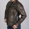 Hot Leathers JKL1024 Women's Distressed Brown Leather Jacket with Utility Pockets