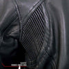 Hot Leathers women's black leather jacket with vented side snaps, stylish and fitted for a classic motorcycle-inspired look.