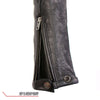Hot Leathers women's black leather motorcycle jacket with plaid flannel lining, stylish and durable for riding comfort.