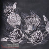 Women's black motorcycle leather jacket with rose embroidery by Hot Leathers, featuring a stylish and edgy design.