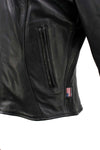 Hot Leathers Women's Serene Black Leather Jacket with pocket detail, made from premium clean-cut leather.