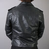 Hot Leathers Classic men's motorcycle leather jacket with zip-out lining, shown with front view and detailed stitching.