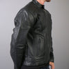 Men's vented leather jacket by Hot Leathers with a classic design, featuring a front zipper and stylish details.