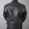 Men's vented leather jacket by Hot Leathers, featuring a classic design with visible vent panels and detailed stitching.