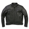 Hot Leathers JKM1021 Men's Black Leather Vented Scooter Jacket with Utility Pockets