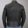 Hot Leathers JKM1021 Men's Black Leather Vented Scooter Jacket with Utility Pockets