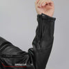 Hot Leathers JKM1021 Men's Black Leather Vented Scooter Jacket with Utility Pockets