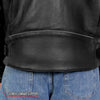 Hot Leathers JKM1021 Men's Black Leather Vented Scooter Jacket with Utility Pockets