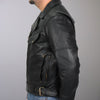 Hot Leathers JKM1022 Mens Motorcycle Leather Jacket with a Deep Utility Pocket
