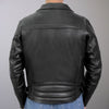Hot Leathers JKM1022 Mens Motorcycle Leather Jacket with a Deep Utility Pocket