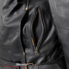 Hot Leathers JKM1022 Mens Motorcycle Leather Jacket with a Deep Utility Pocket