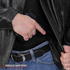Hot Leathers JKM1022 Mens Motorcycle Leather Jacket with a Deep Utility Pocket