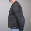 Hot Leathers JKM1024 Men’s Black All Weather Armored Nylon Jacket with Utility Pocket