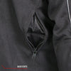 Hot Leathers JKM1024 Men’s Black All Weather Armored Nylon Jacket with Utility Pocket