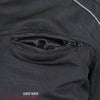 Hot Leathers JKM1024 Men’s Black All Weather Armored Nylon Jacket with Utility Pocket
