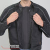 Hot Leathers JKM1024 Menâ€™s Black All Weather Armored Nylon Jacket with Concealed Carry Pocket
