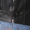 Hot Leathers JKM1027 Men’s Black ‘Utility-Pocket’ Leather Jacket