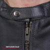 Hot Leathers JKM1027 Men’s Black ‘Utility-Pocket’ Leather Jacket