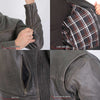 Hot Leathers JKM1029 Men’s Distress Brown ‘Utility-Pocket’ Leather Jacket