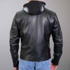 Men’s Hot Leathers Skull and Bones leather jacket with flannel lining, featuring bold skull and bones design and rugged style.