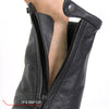 Hot Leathers JKM1032 Men’s Black ‘Skull Flag' Printed Leather Jacket with Utility Pockets