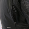 Hot Leathers JKM1032 Men’s Black ‘Skull Flag' Printed Leather Jacket with Utility Pockets