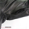 Hot Leathers JKM1032 Men’s Black ‘Skull Flag' Printed Leather Jacket with Utility Pockets