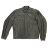 Hot Leathers JKM1033 Men’s Distress Grey ‘Café Racer' Leather Jacket with Utility Pockets