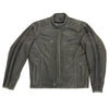Hot Leathers JKM1033 Menâ€™s Distress Grey â€˜CafÃ© Racer' Leather Jacket with Concealed Carry Pockets
