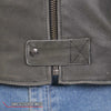 Hot Leathers JKM1033 Men’s Distress Grey ‘Café Racer' Leather Jacket with Utility Pockets
