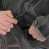 Hot Leathers JKM1033 Men’s Distress Grey ‘Café Racer' Leather Jacket with Utility Pockets