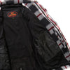 Hot Leathers JKM3001 Men's Red and White Armored Flannel Jacket