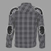 Hot Leathers JKM3002 Men's  Black and White Armored Flannel Jacket